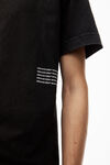 alexander wang acid wash tee in high twist jersey  acid black