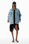 Alexander Wang light powder blue blue oversized trucker jacket