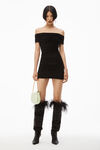 alexander wang viola 65 feather slouch boot in satin black
