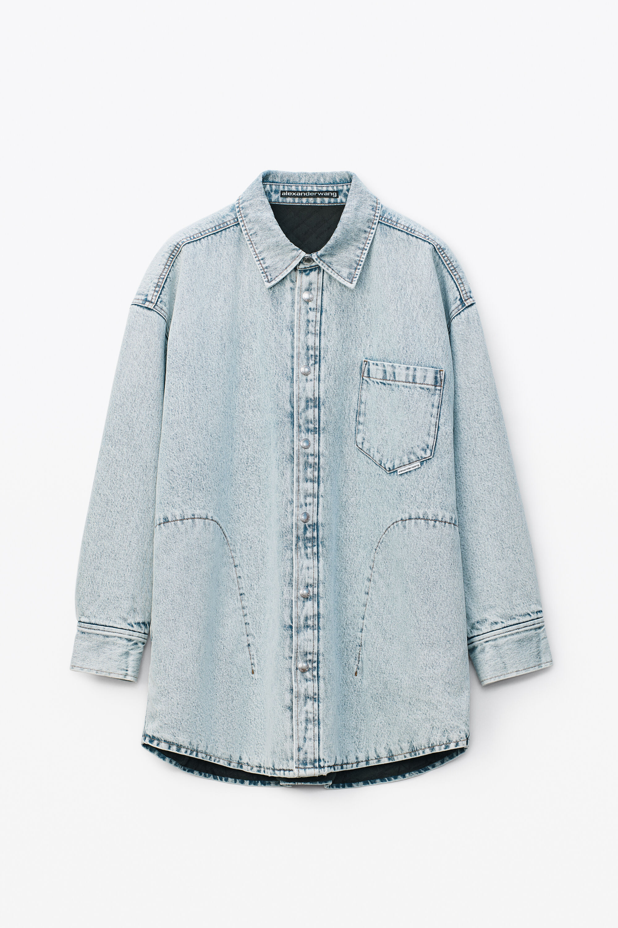 alexanderwang QUILTED SHIRT COAT IN 