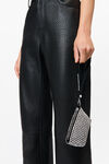 Alexander Wang white coin purse in crystal mesh