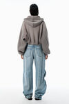 Alexander Wang vintage bleach blue jean maille stretch basket bleu délavé