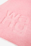 alexander wang logo scarf in compact deboss prism pink