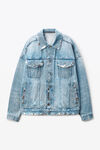 Alexander Wang light powder blue blue oversized trucker jacket