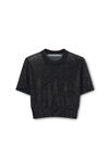 Alexander Wang black black clear bead hotfix crewneck tee