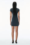 Alexander Wang washed black graphic logo minidress