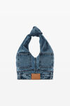 alexander wang mini hobo bag in denim vintage medium indigo