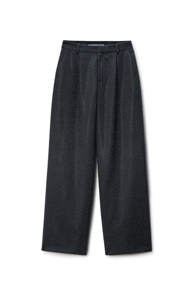 Alexander Wang Tailored Pant In Wool-mohair Mid-rise In Gray