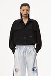 alexander wang oversized button down in compact cotton black