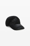 Alexander Wang black logo embroidered cap in coated cotton