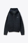 Alexander Wang black multi 手钩徽标装饰黑色加大款连帽衫