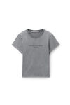 Alexander Wang acid fog logo embossed acid wash shrunken tee