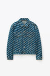 alexander wang 徽标装饰 game 牛仔夹克 deep blue/white