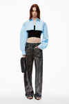 Alexander Wang black/blue pre-styled cami & cropped button up twinset