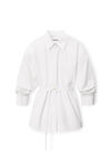 alexander wang 棉质腰部系带系扣衬衫 white