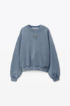 alexander wang 发泡徽标装饰硬挺毛圈布运动衫 motor grey