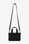 alexander wang ryan mini tote bag in rib knit black