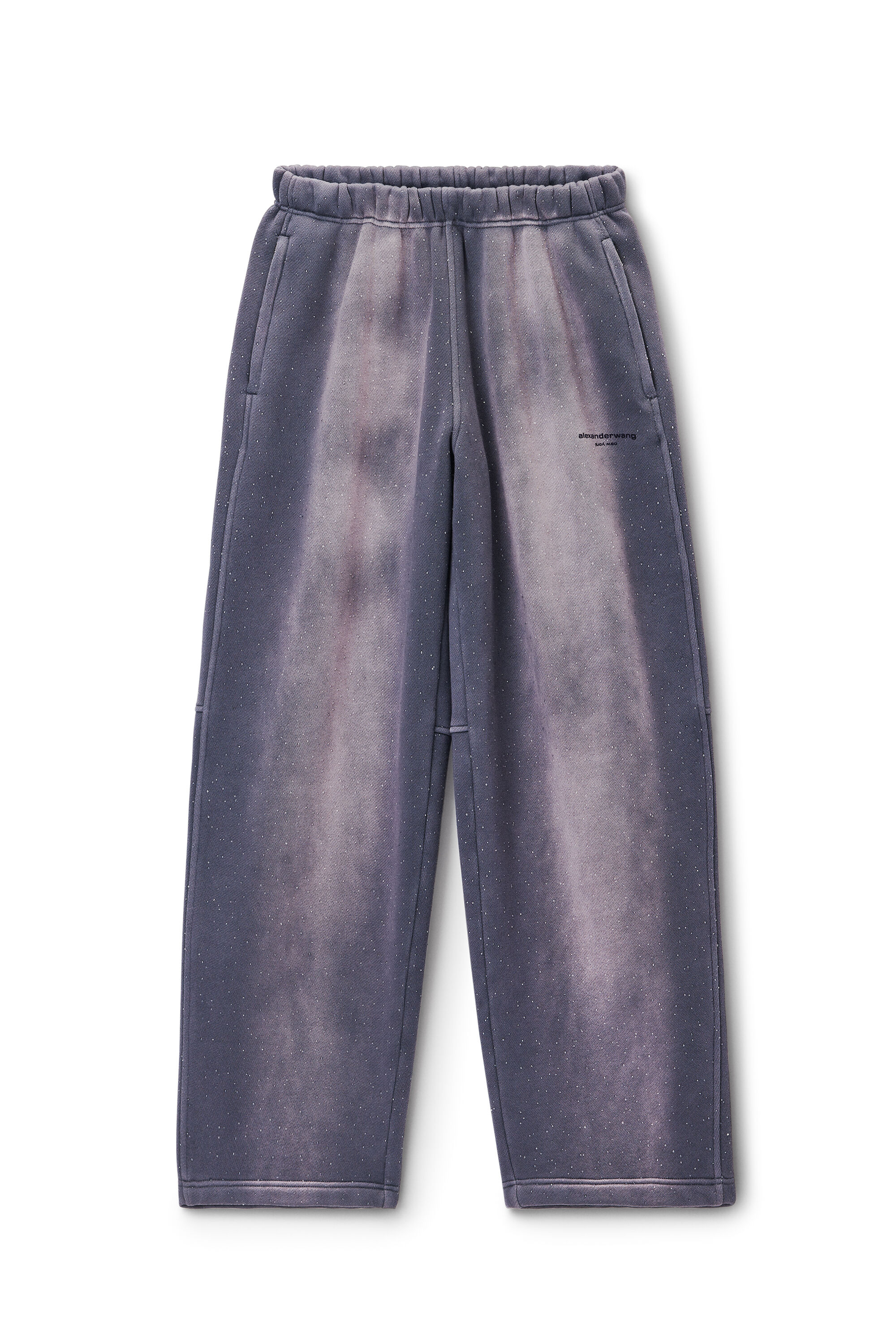 Alexander Wang ☆ミドルウエストパンツ High-Waist Pleated Pant with Logo Elastic in BLACK