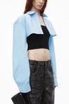 Alexander Wang black/blue pre-styled cami & cropped button up twinset