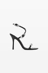 alexander wang dome 105 water snake strappy slide sandal black