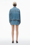 Alexander Wang vintage light indigo oversize trucker jacket in cotton denim