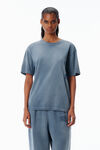 Alexander Wang washed blue ink blue cotton-jersey logo tee
