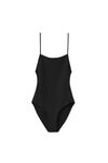 alexander wang 水晶吊饰平纹针织连体泳衣 black