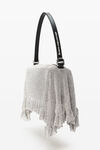 Alexander Wang white divina pochette crystal mesh