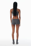 Alexander Wang army drab grey waffle-knit cotton boyshort