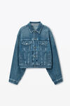 Alexander Wang vintage medium indigo rounded trucker jacket with bonded seams
