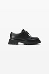 Alexander Wang black colt lace-up loafer in leather