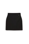 alexander wang mini skirt in neoprene jersey black