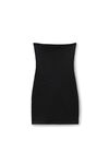 alexander wang strapless mini dress in compact jacquard black
