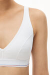 alexander wang bralette in ribbed jersey white