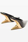 Alexander Wang black black leather boomerang wedge heel