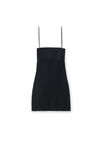 Alexander Wang black black logo slip dress