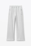 Alexander Wang light heather grey pantalon de survêtement oversize avec logo brodé en éponge de coton épais