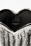 HEART PILLOW CLUTCH IN CRYSTAL MESH