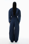 Alexander Wang blue ink blue cotton-blend balloon-leg pants