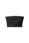 alexander wang bodycon tube top in leather black