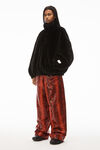 alexander wang faux fur track jacket black