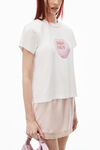 alexander wang suga baby 密织平纹针织紧身 t 恤 bright white