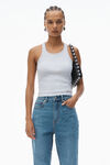 Alexander Wang vintage medium indigo fly high-rise stacked jeans