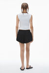 Alexander Wang black ruched track short