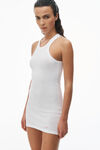 Alexander Wang white ウィメンズ リブコットン レーサータンクドレス