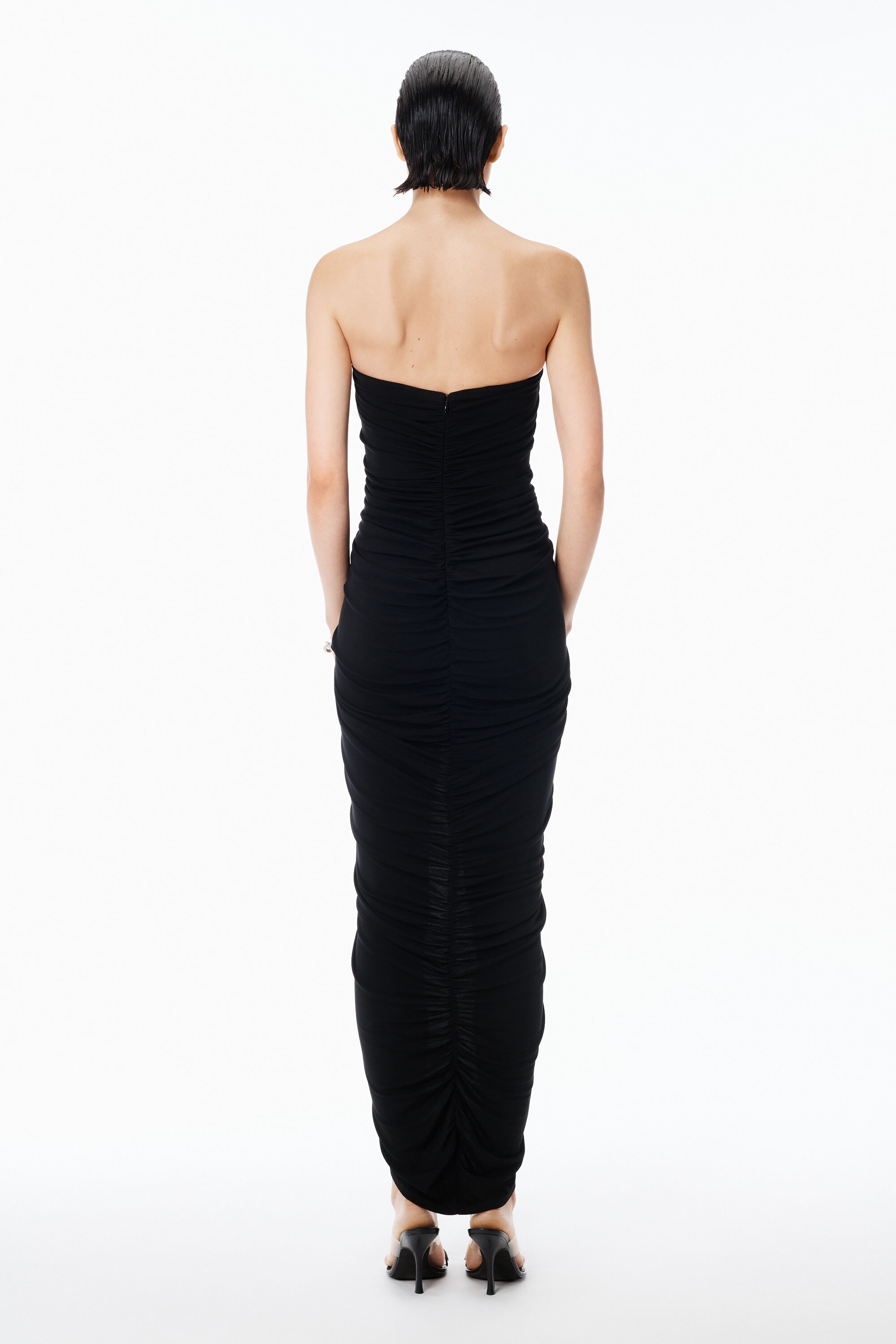 Structured Bodice Dress in BLACK | alexanderwang®