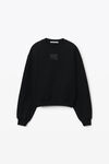 alexander wang ストラクチャードテリー パフロゴ スウェットシャツ black