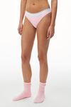 alexander wang thong in ribbed jersey light pink