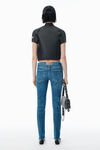 Alexander Wang deep blue jeans skinny blu scuro con design integrato