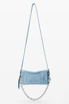 Alexander Wang blue ricco crushed flap bag leather slim